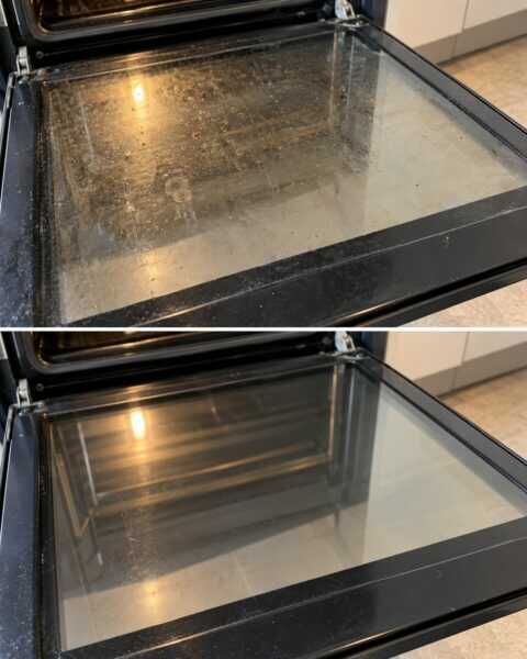Fettfilm auf der Backofentür? So wird die Glasscheibe wieder sauber