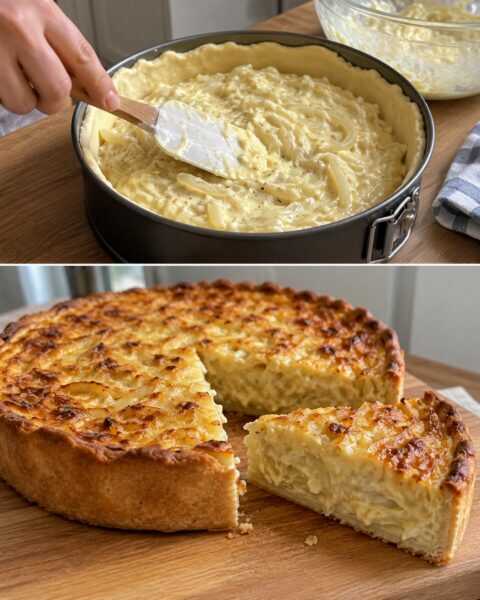 Saftiger Zwiebelkuchen ohne Hefeteig