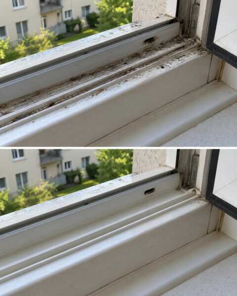 Staub in den Fensterschienen? So kommst du auch in die engen Rillen